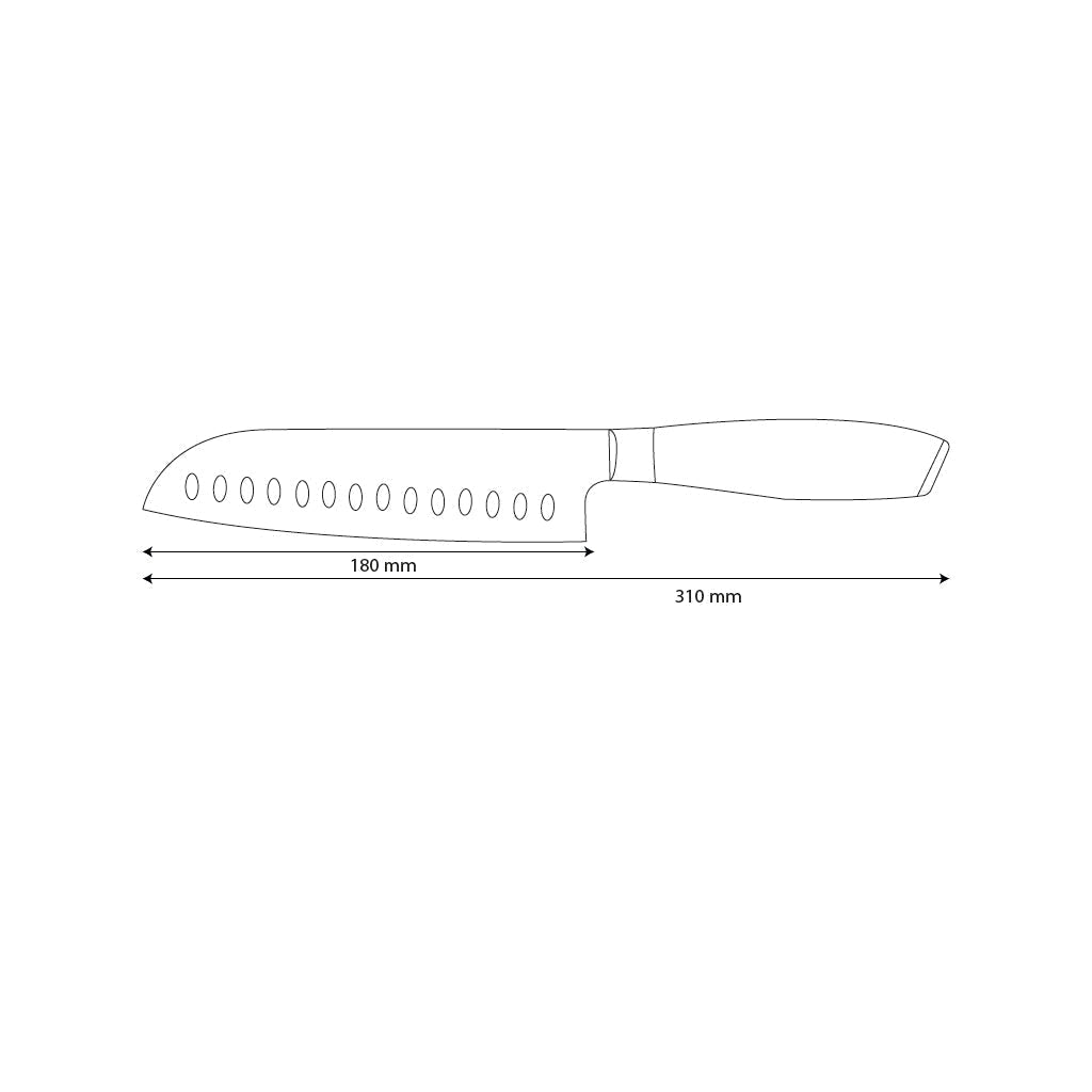 Japansk Santoku-kniv – 18 cm allsidig blad