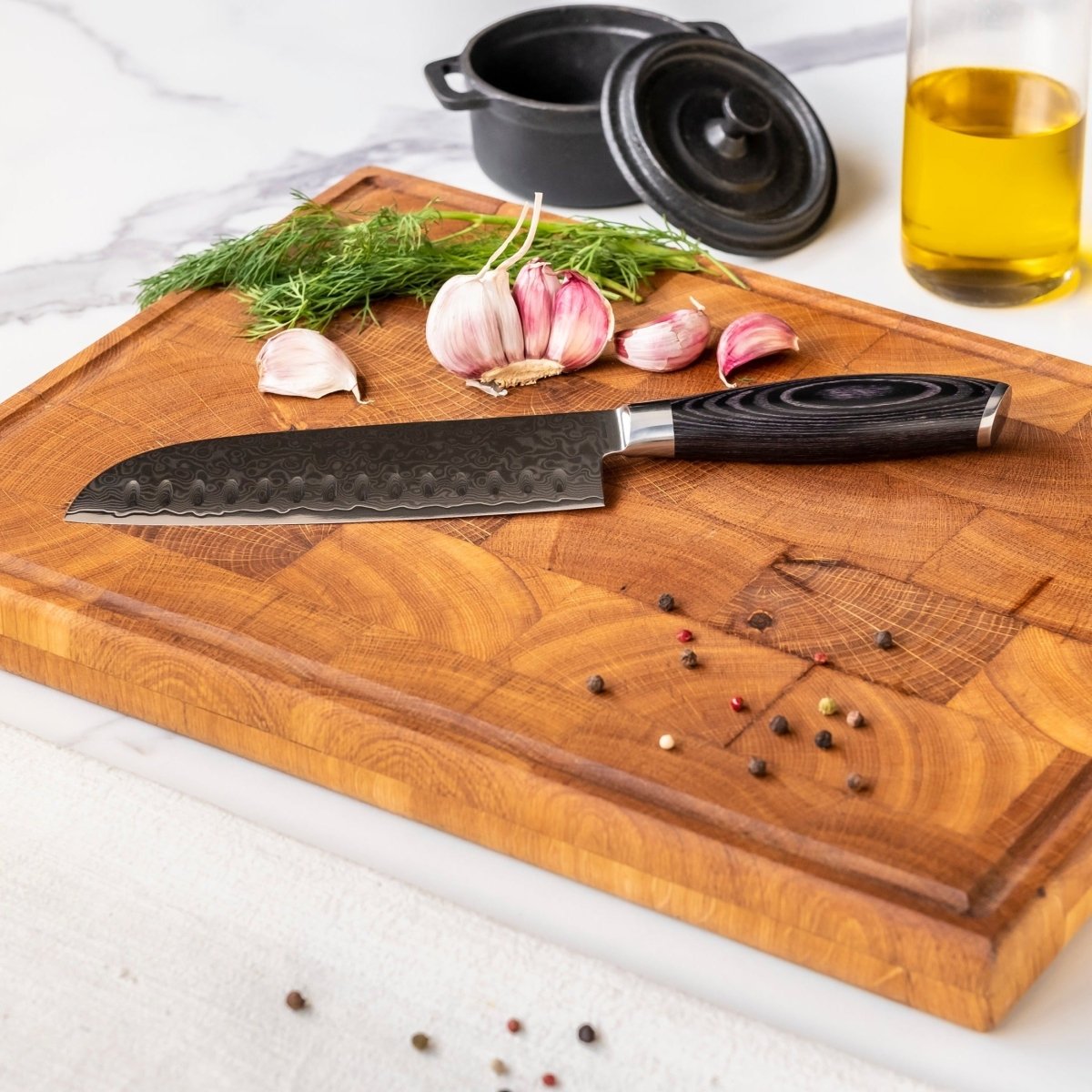 Japansk Santoku-kniv – 18 cm allsidig blad