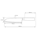 Japansk Santoku-kniv med hamret overflate – 18 cm presisjonsblad
