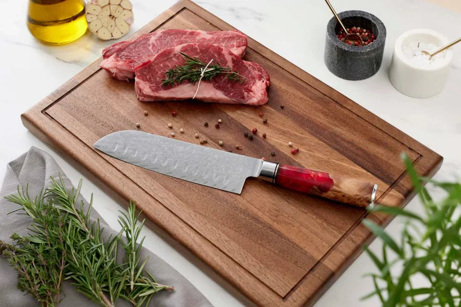 Japansk Damascus Shinku Santoku-kniv – 18 cm presisjonsblad