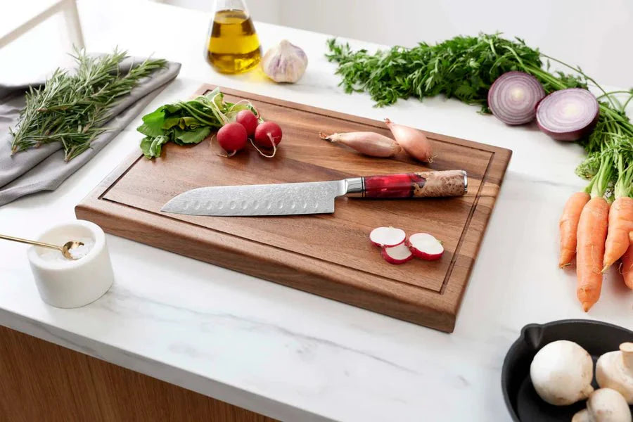 Japansk Damascus Shinku Santoku-kniv – 18 cm presisjonsblad