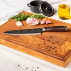 Japanske håndsmidde Damascus-kniver – sett med 3 deler