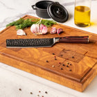 Japanske håndsmidde Damascus-kniver – sett med 3 deler