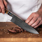 Profesjonelt japansk 7-delers Damascus Master-knivsett