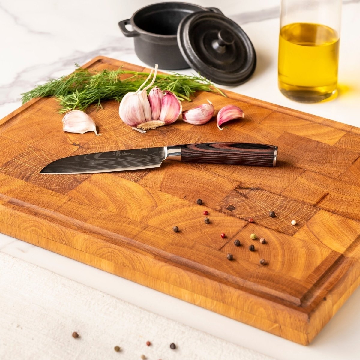 Japansk Santoku-kniv – 13 cm kompakt blad