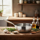 Håndhamret sautépanne i titan